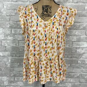 Savanna Jane leopard Mellow Yellow Top